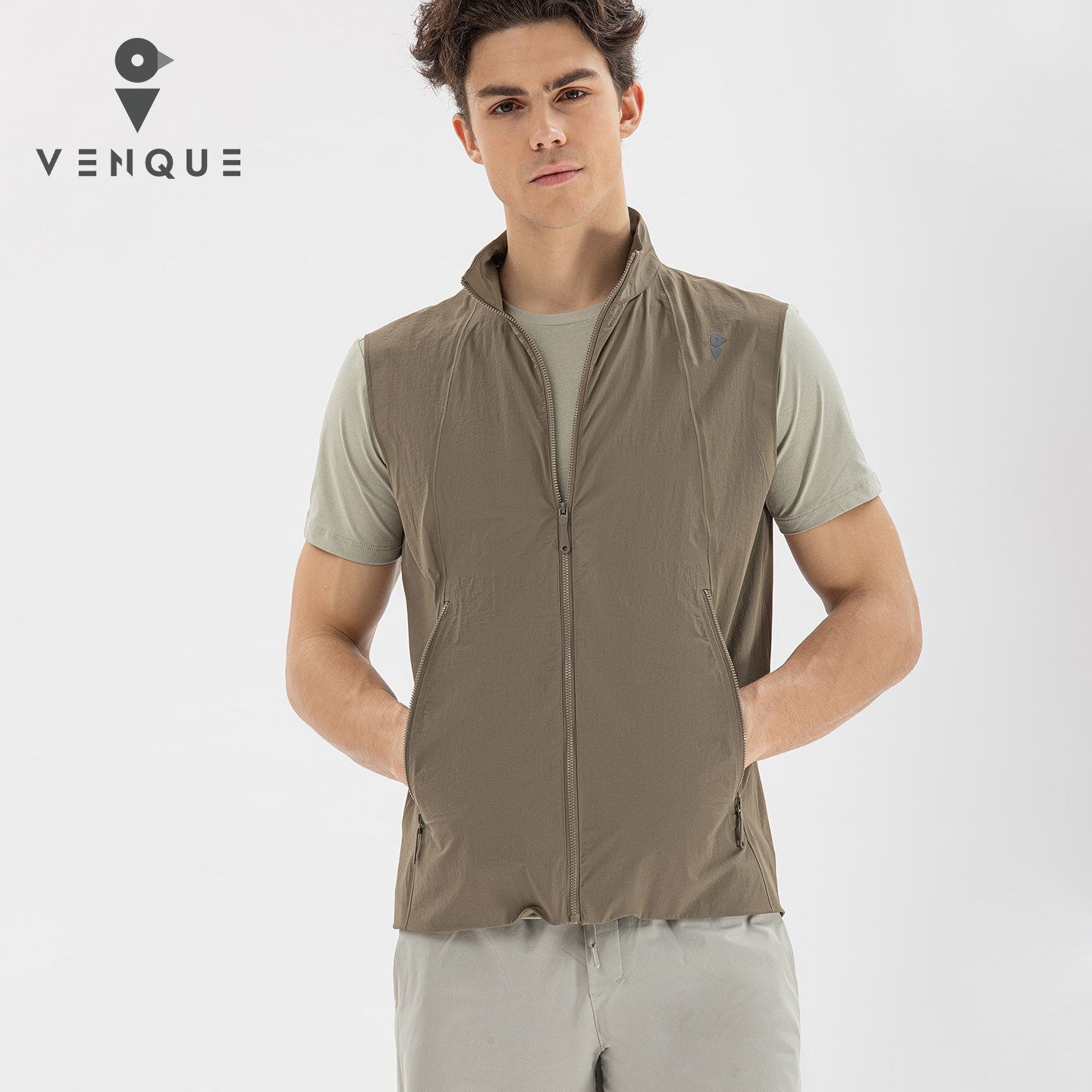 【618狂欢】venque/范克春季新款男士马甲背心外套男款2026新款