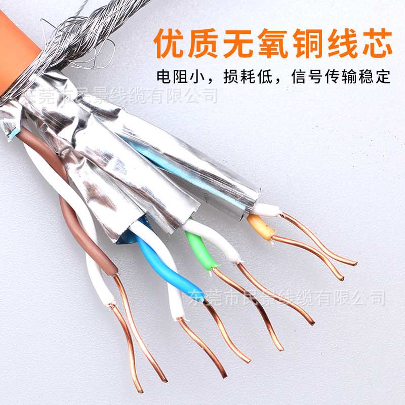 七类网线双屏蔽cat7类万兆网线家用S/FTP过测试网络线 含税