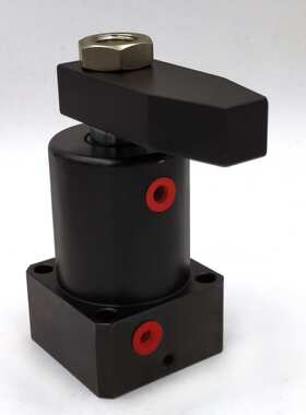 HSC/RS25/32/40SD液压转角油缸旋转下压法兰配管型CHS夹具夹紧缸