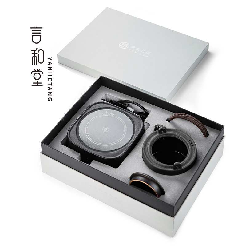 言和堂电陶炉煮茶壶家用提梁烧水壶办公室自动小型围炉煮茶器套装