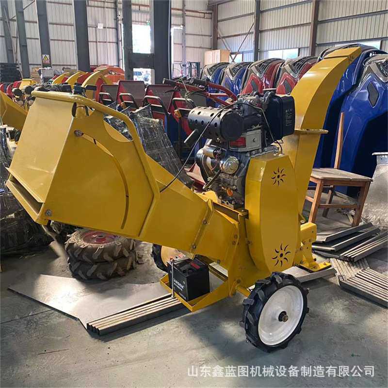 树枝粉碎机木材碎枝机果园移动葡萄藤碎木机多用途林业秸秆打碎机