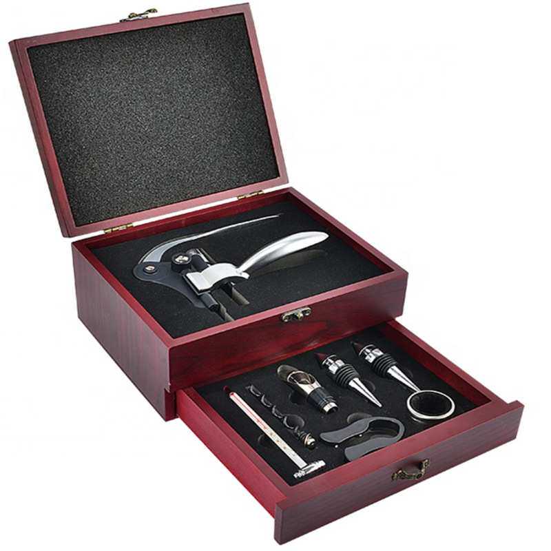 订制兔型红酒开瓶器抽屉盒酒具套装