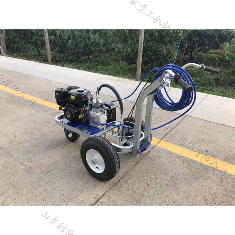 路面交通标线绘线机 手推式汽油冷喷漆标线机 小区物业车位划线机