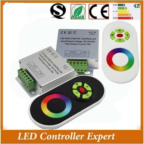 led控制器 RF触摸控制器 RGB控制器 5键半触摸 灯条灯带控制器