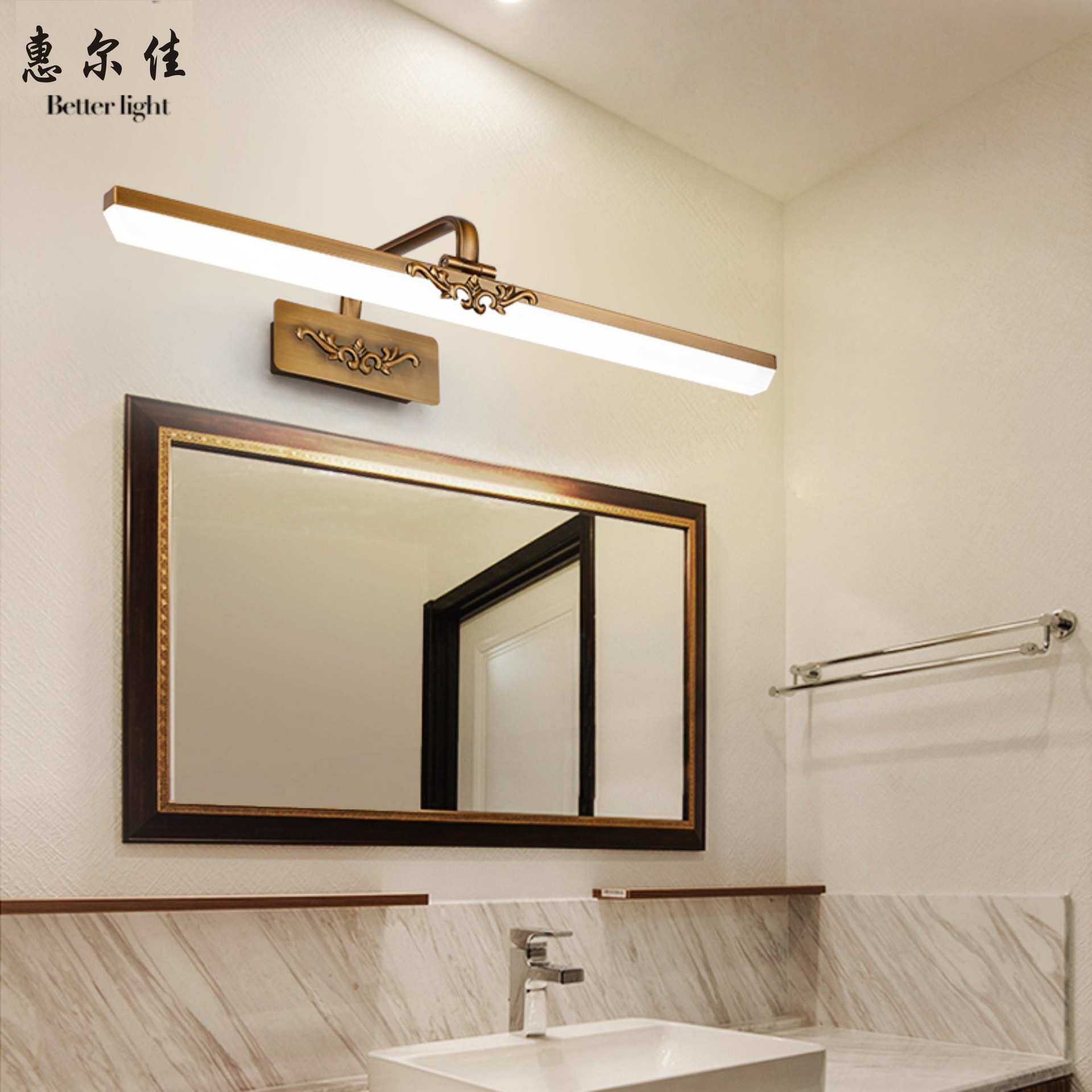 LED镜前灯 卫生间浴室中镜画欧式镜简约柜亚克力厂家直销