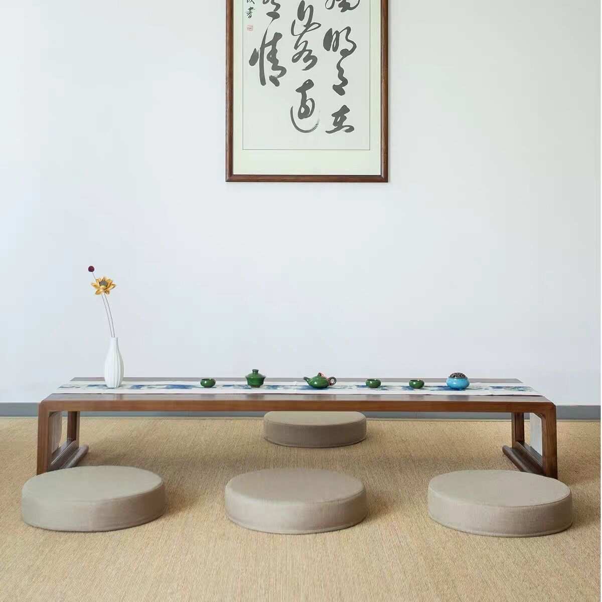 实木茶桌炕桌飘窗桌矮桌子日式榻榻米小茶几新中式禅意老榆木炕几