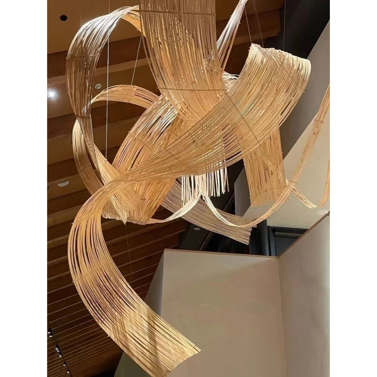 竹条竹片竹排竹编制品竹蔑条青蔑花艺婚礼造景展厅吊顶装饰