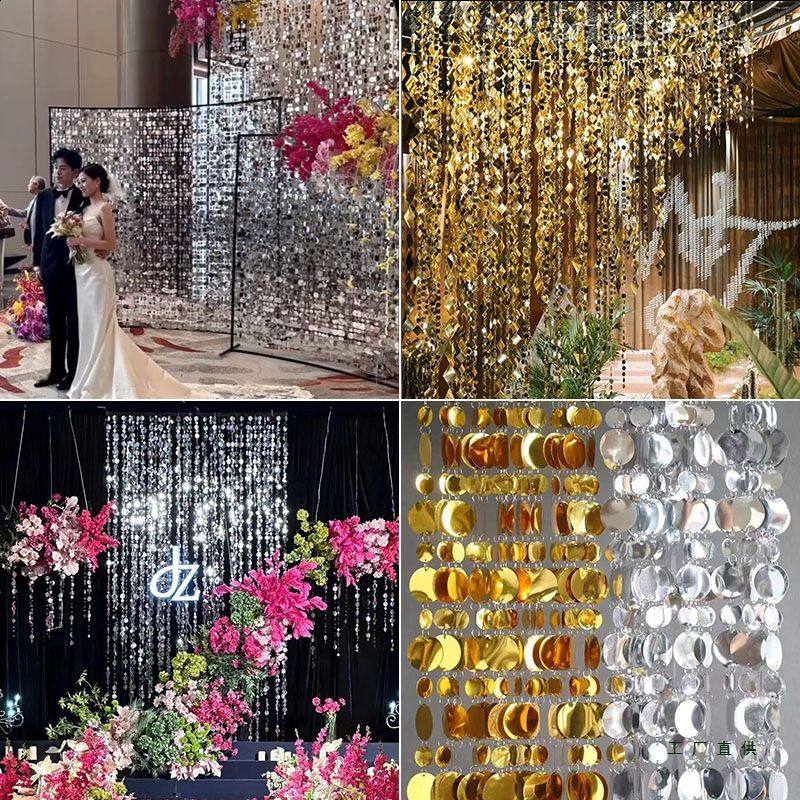 婚庆道具亮片串金银色背景架珠帘挂帘珠光串门帘婚礼舞台吊顶装饰,节庆用品/礼品,吊顶纱幔,淘宝优惠券,粉丝福利购,淘宝优惠卷