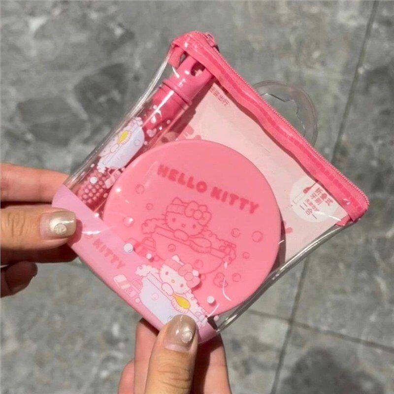 可爱HelloKitty折叠漱口杯出游便携式旅行折叠杯牙刷套装少女心