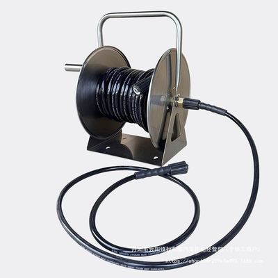高压洗车机卷管器水管收卷器防爆钢丝高压管收纳架收管器