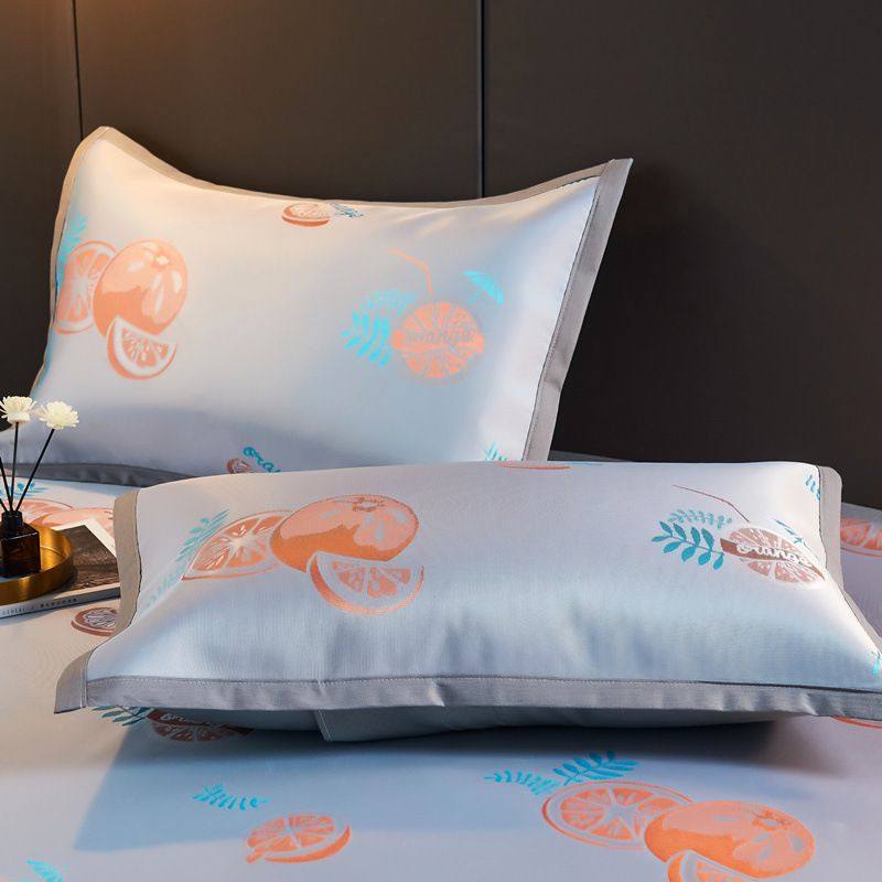 可水洗冰丝凉席枕套一对装夏季成人凉感丝家用学生宿舍单人枕头套