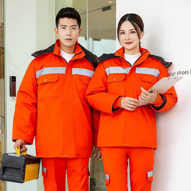 冬季保暖环卫棉服加厚反光条内胆可拆卸环卫制服环卫工护卫保暖服