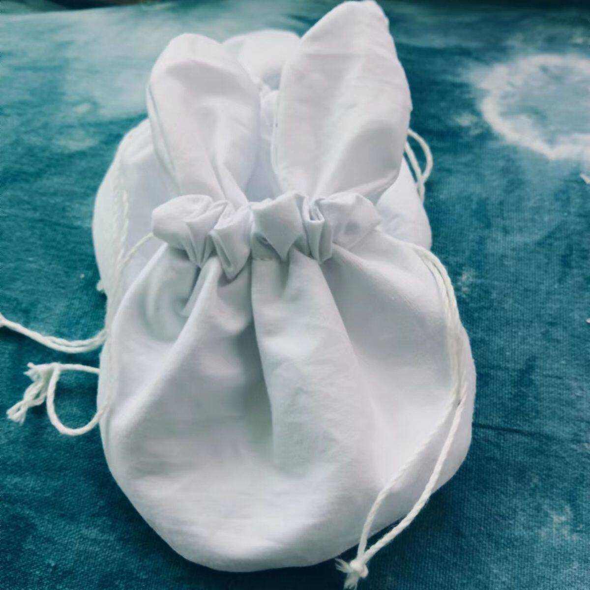 手工扎染蜡染白胚耳朵束口袋收纳束口袋幼儿园手工学生扎染作业