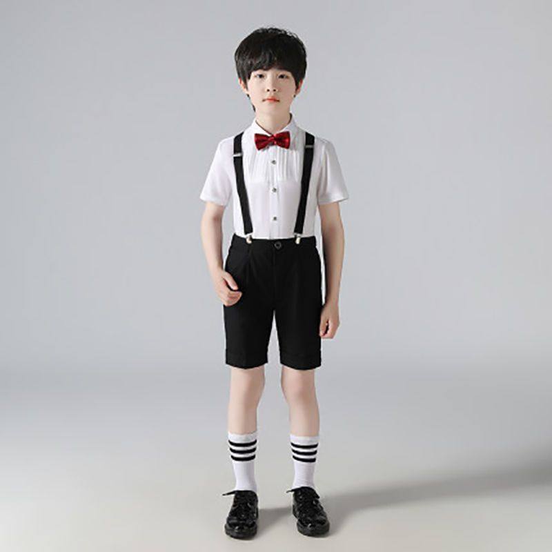 儿童大合唱演出服装男女礼服小学生背带裤校服幼儿园园服表演套装