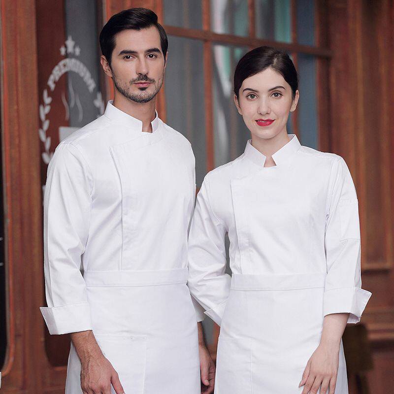 厨师工作服男长袖秋季透气厨师服酒店餐饮饭店后厨服装厨房衣服