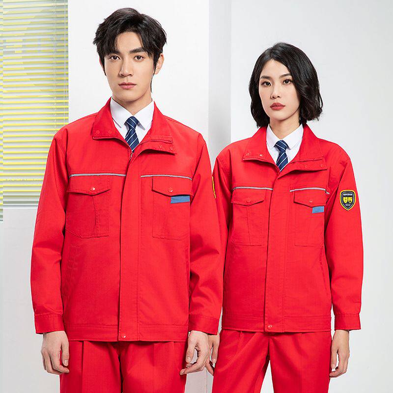 春秋防静电防酸碱工作服套装化工厂车间反光条耐磨工装劳保服石油