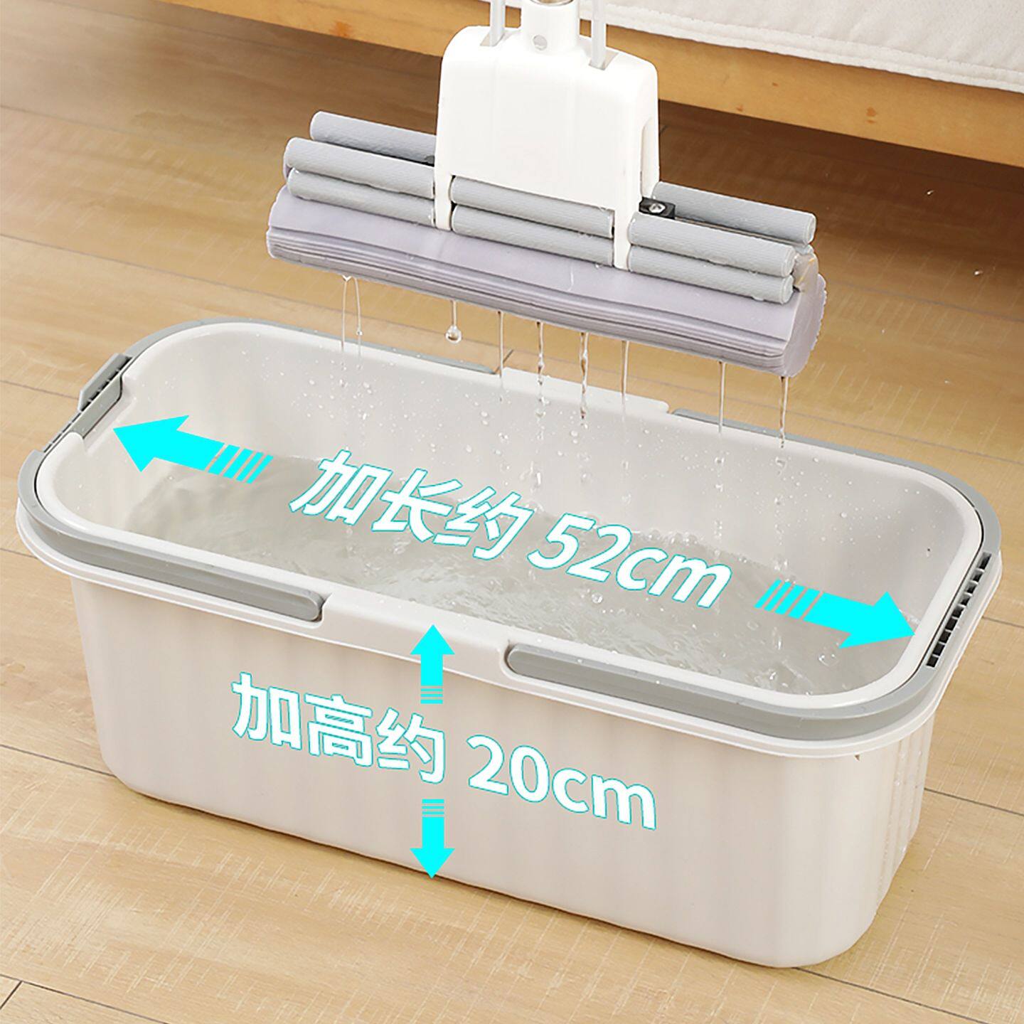 洗拖把桶长方形家用平板海绵拖把单桶墩布桶拖布桶加厚耐用拖