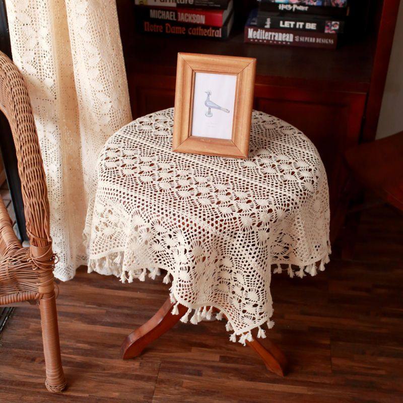 美式乡村风桌布茶几盖巾防尘布阳台花园圆北欧原木森系拍摄道具,居家布艺,桌布,淘宝优惠券,粉丝福利购,淘宝优惠卷