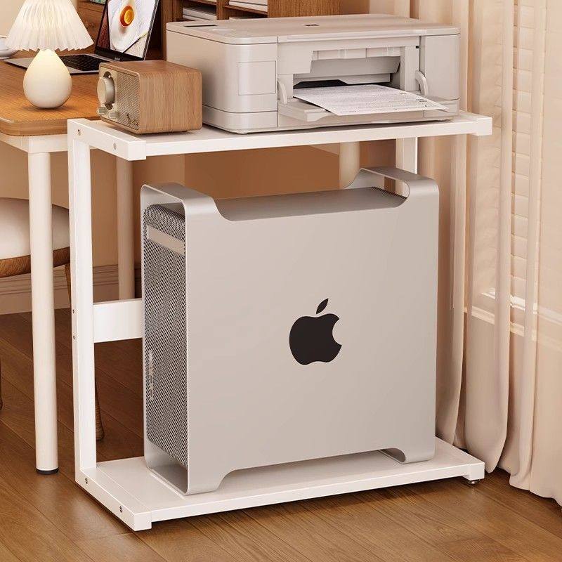 主机托架电脑桌旁置物架落地办公室桌下打印机文件收纳整理工位架