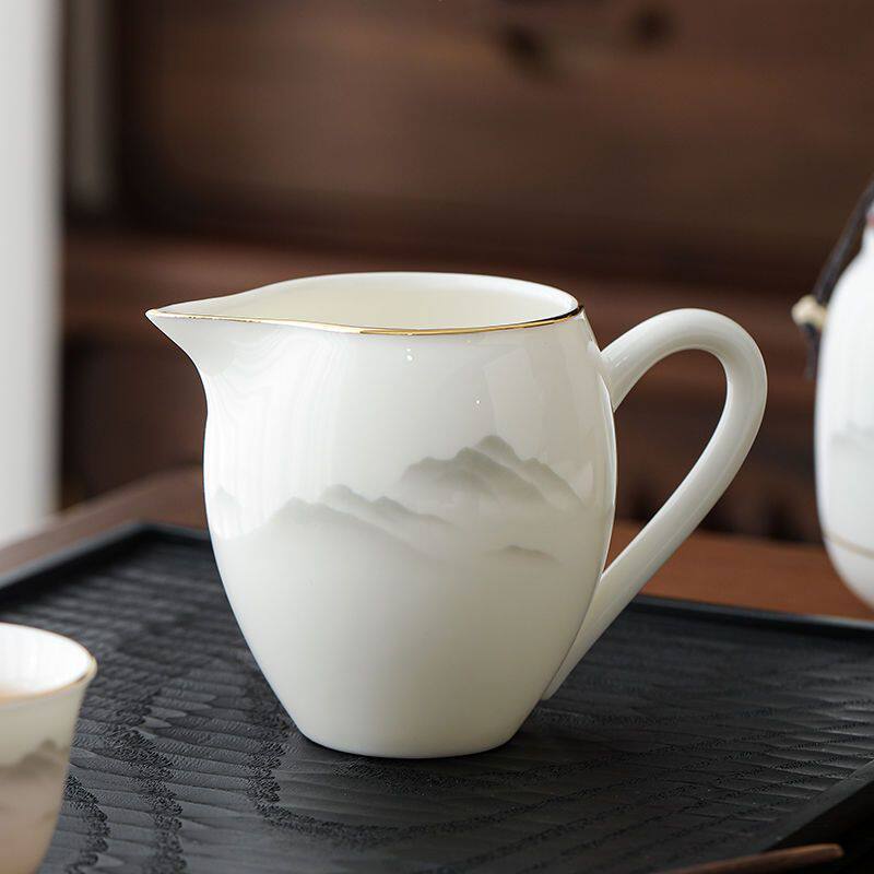 羊脂玉瓷美人公道杯德化白瓷陶瓷茶壶分茶器功夫茶具匀茶杯