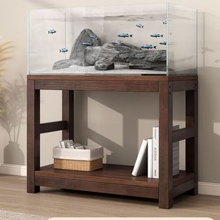 鱼缸架子实木鱼缸架专用架家用溪流缸底座放置柜置物架承重底架