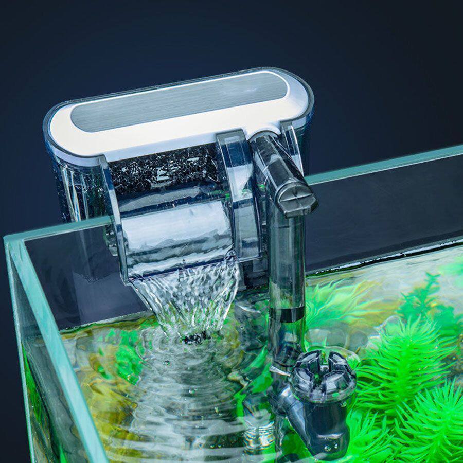 鱼缸净水壁挂过滤器增氧瀑布循环壁挂式外置静音三合一水泵