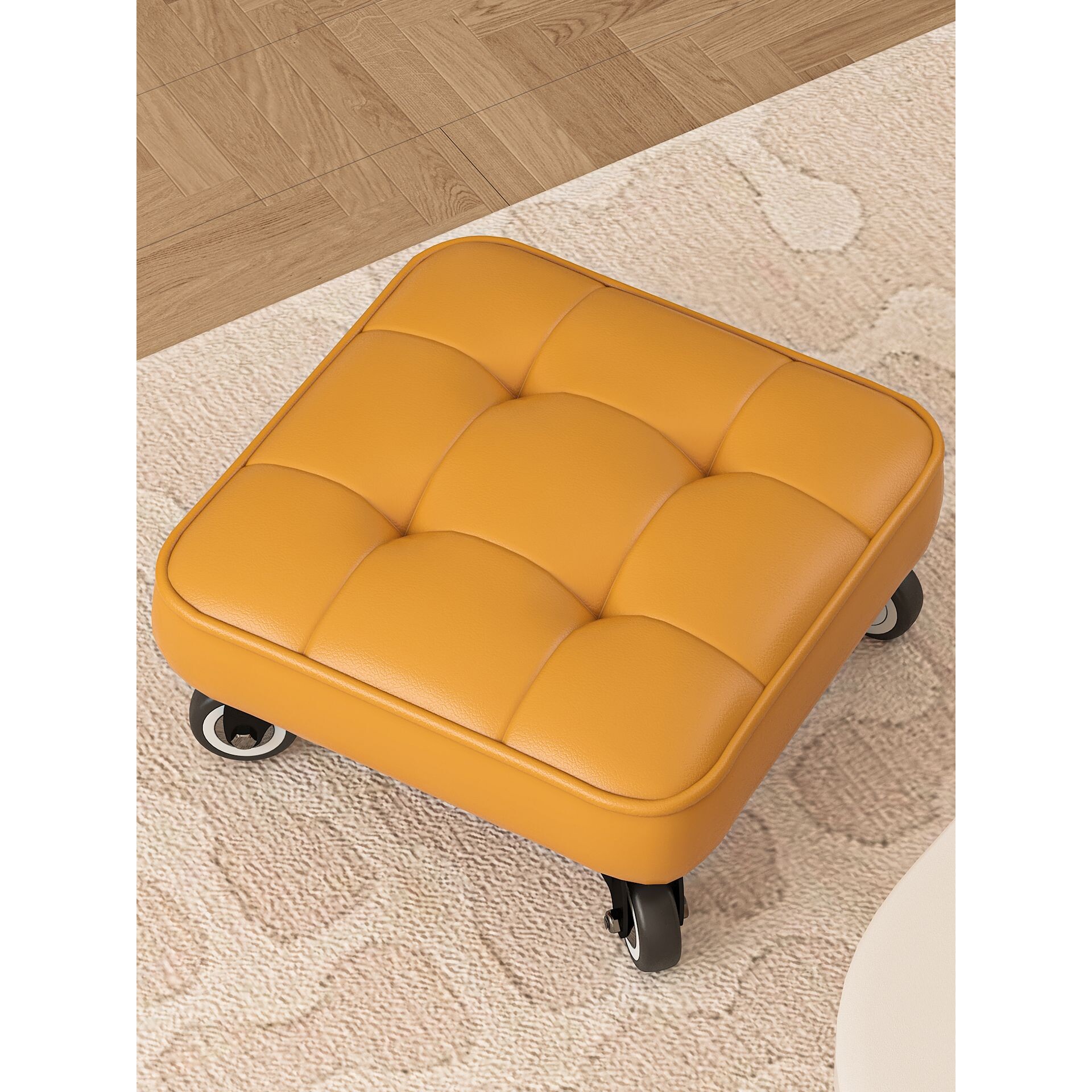 ?滑轮矮凳办公室脚踏垫脚凳搁脚凳工位防翘二郎腿桌下脚踏板小凳