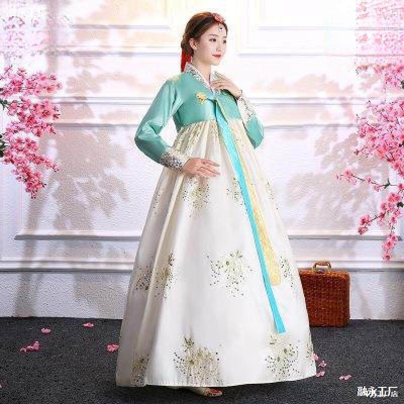 新款韩国古装传统韩服女宫廷礼服大长今改良朝鲜服装舞蹈表演出服