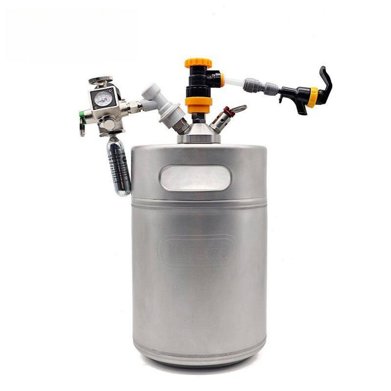 精酿304不锈钢keg桶户外打酒器便携酒头配件迷你桶打酒减压表套装