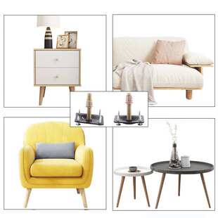 厂家直销桌脚固定器沙发脚桌脚支撑调节连接铁片内外牙螺栓组合装