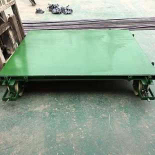 手推轨道运输小推车1435轨距轨道平板车带制动刹车功能轨道运输车