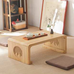 禅意国学实木榻榻米小矮茶几桌子飘窗阳台日式地台桌炕桌可