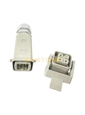 HARTING浩亭 连接器4芯套件10200030002四针HAN-KIT-3AGK塑料外壳