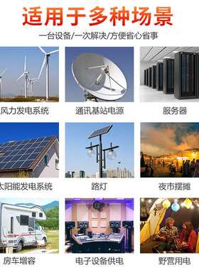 亿森能12V磷酸铁锂电池50ah大容量家庭供电太阳能房车摆摊USP电源