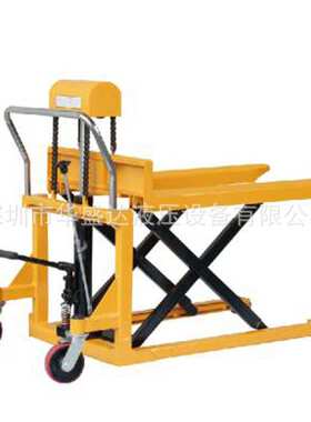 手动剪叉式高起升搬运车 电动高升程叉车 液压自动升降叉车