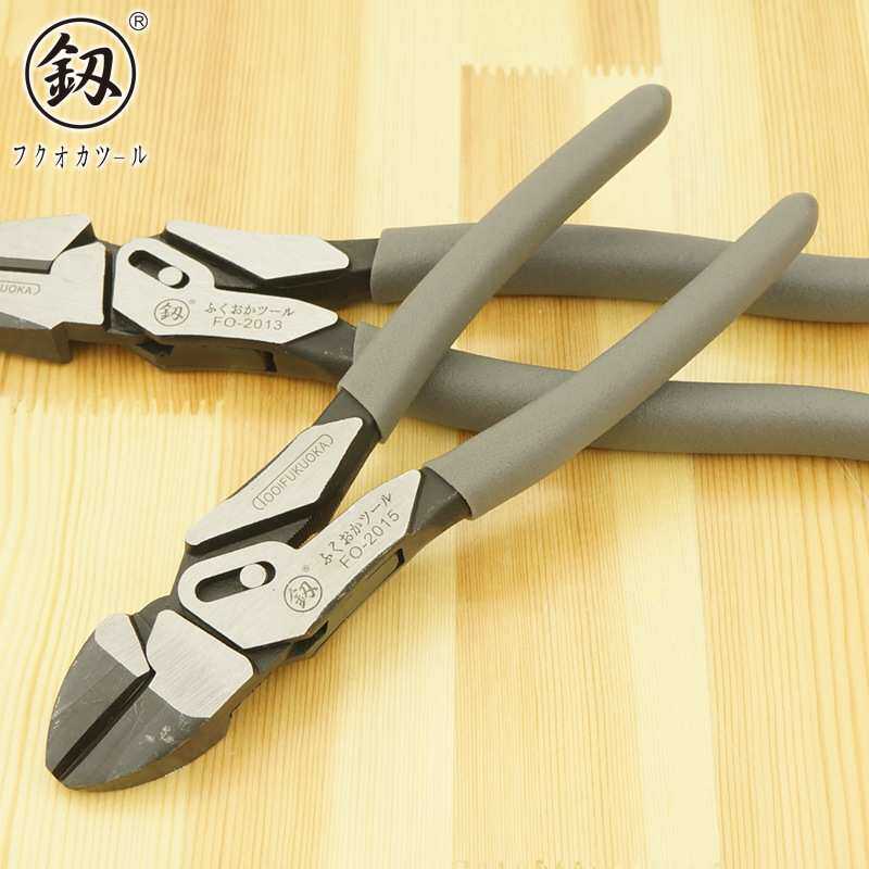 福冈工具8寸省力斜口钳二重助力钳斜嘴钳钢丝钳电工断线钳FO-2015