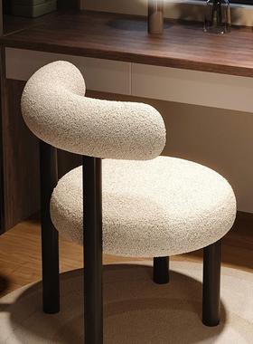 化妆椅女生卧室现代梳妆台椅子餐椅网红小胖椅主卧美甲化妆凳