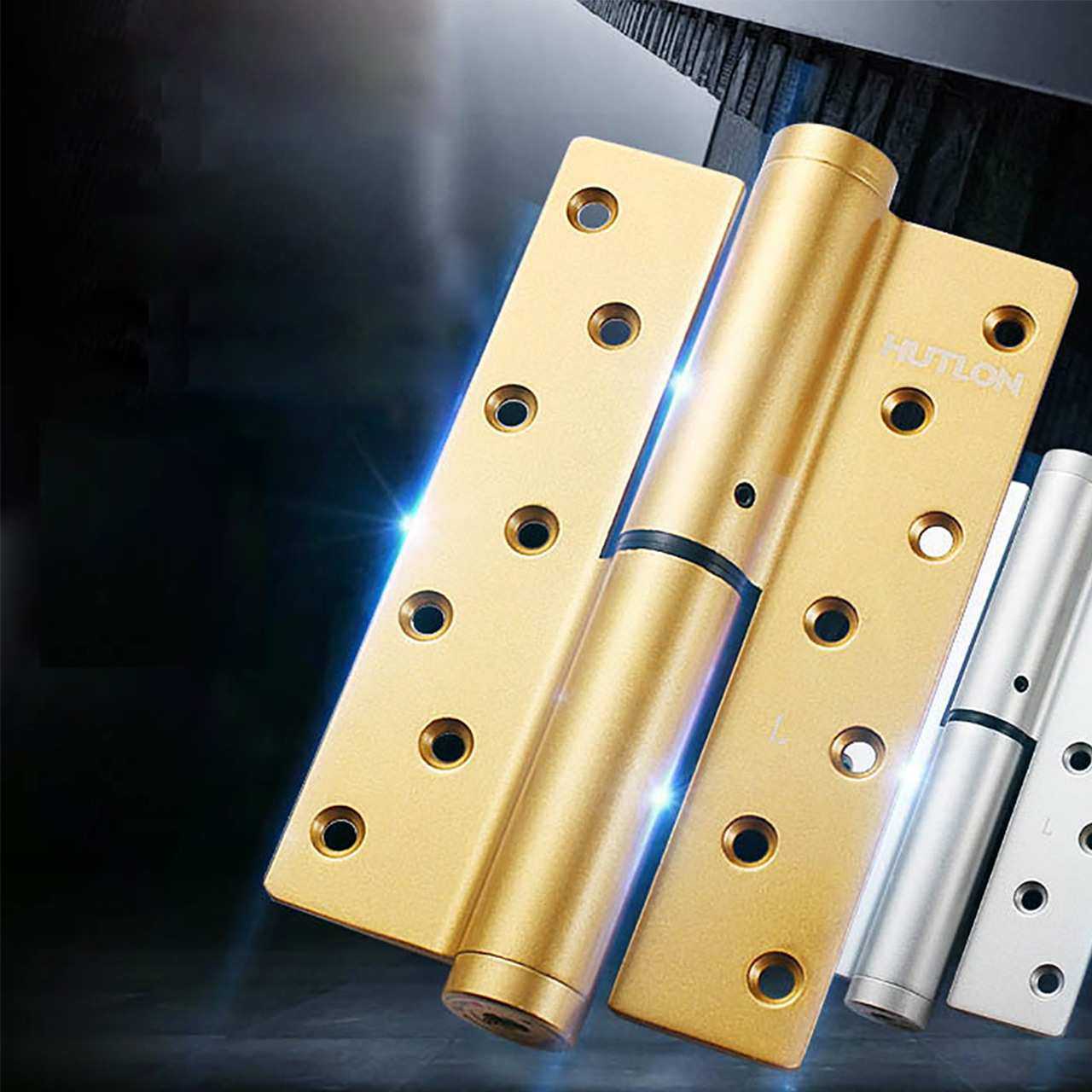 汇泰龙家用铝合金平开弹簧液压合页隐形门缓冲可调节自动关门合页