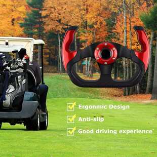 跨境汽车漂移D型方向盘外贸X新款 运动赛车方向盘通用PU13寸 改装