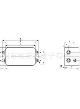 SCHAFFNER夏弗纳821028-SF带螺丝端子10A EMC滤波器FN2090-10-08