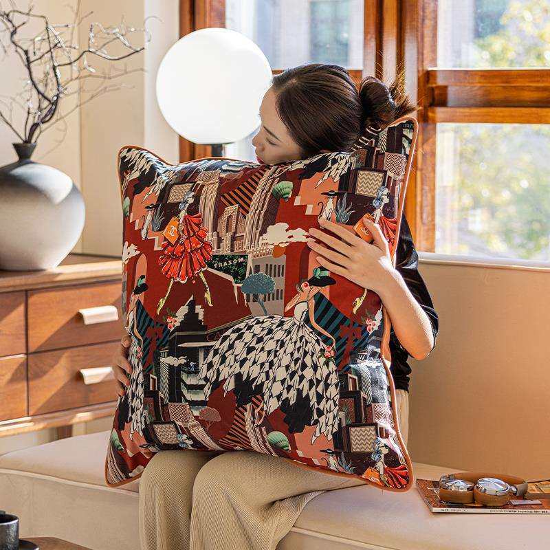 大抱枕沙发客厅轻奢高级高颜值2025新款床头靠垫创意靠枕套不含芯