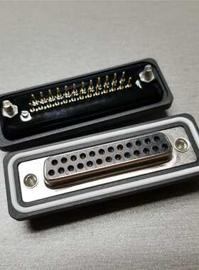 DB25pin直插防水母座 防水等级IP67并口d-sub25pin母头连接器
