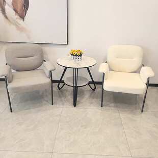 单人靠背沙发椅懒人轻奢可躺可睡休闲椅子奶油风客厅阳台接待椅