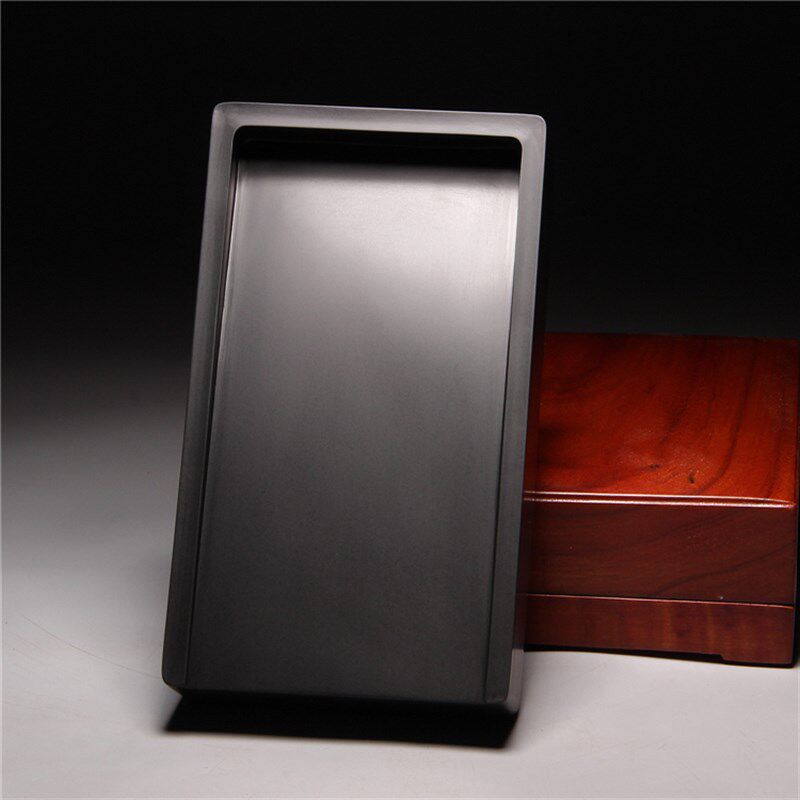 中国歙砚精品老坑砚台/长方趟池素砚/仿宋古砚款 原石文房礼品