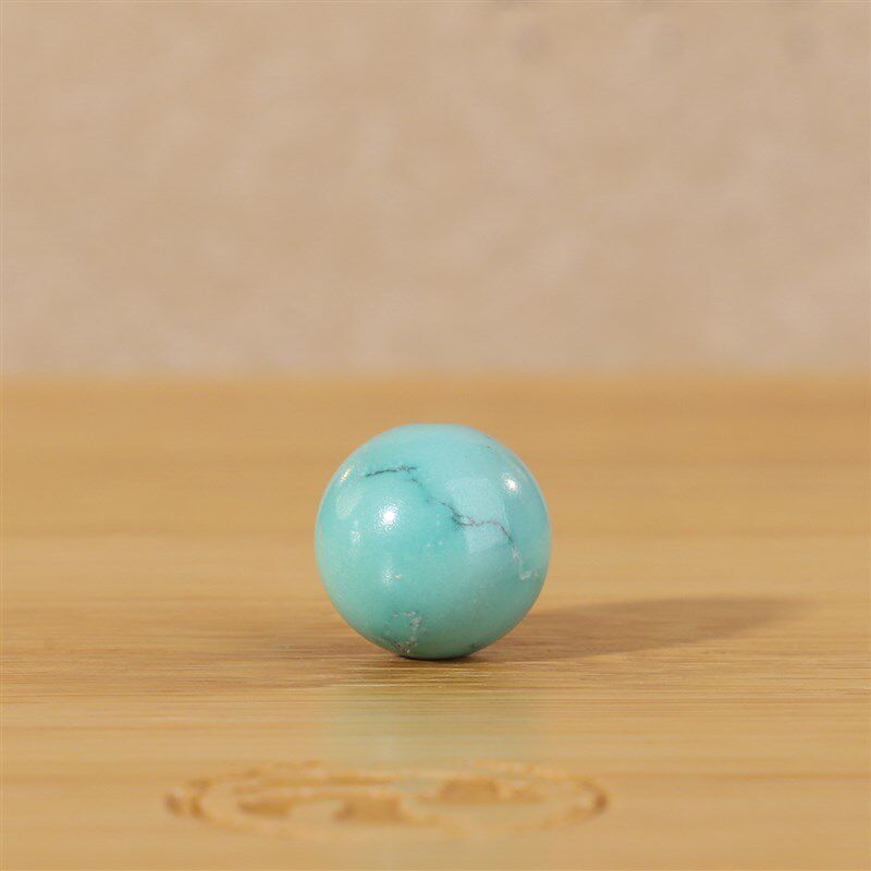 帝廷!湖北原矿天然绿松石圆珠散珠铁线单珠10.5mm单颗珠子散珠