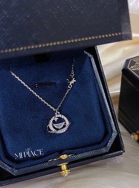 星河宇宙项链女999纯银轻奢小众新款高级感锁骨链送女友生日礼物