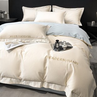 新款 床上三件套床笠 轻奢高级感四件套纯棉全棉被套床品长绒棉夏季