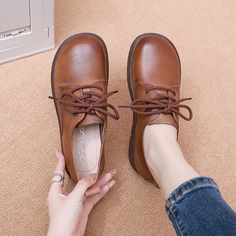 真皮超软单鞋大脚骨软底防滑不累脚女鞋宽脚大尺码皮鞋41一43秋款,女鞋,深口单鞋,淘宝优惠券,粉丝福利购,淘宝优惠卷