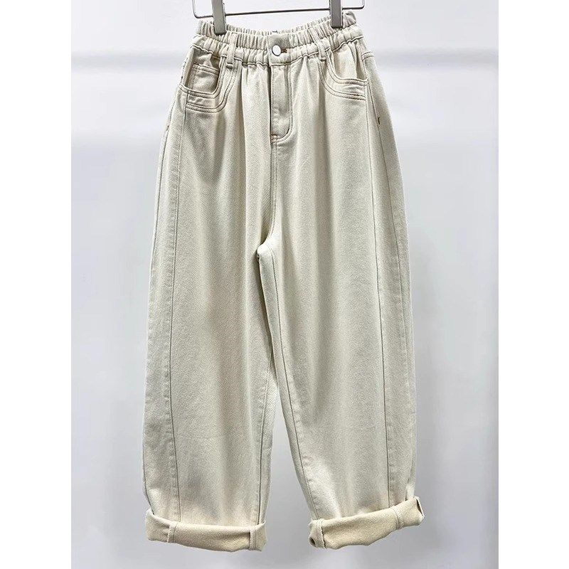 特大码300斤松紧腰阔腿萝卜牛仔裤男女装春秋宽松显瘦工装老爹裤2,男装,牛仔裤,淘宝优惠券,粉丝福利购,淘宝优惠卷