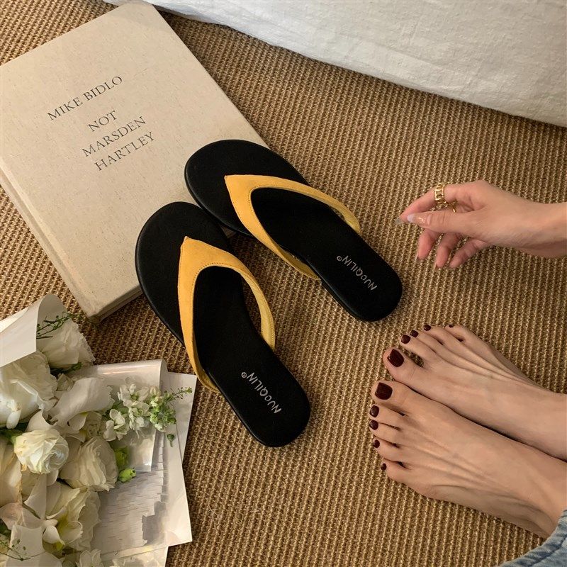 平底简约夹趾人字拖女夏2025年新款海边度假沙滩外穿露趾软底凉鞋,女鞋,包头拖,淘宝优惠券,粉丝福利购,淘宝优惠卷